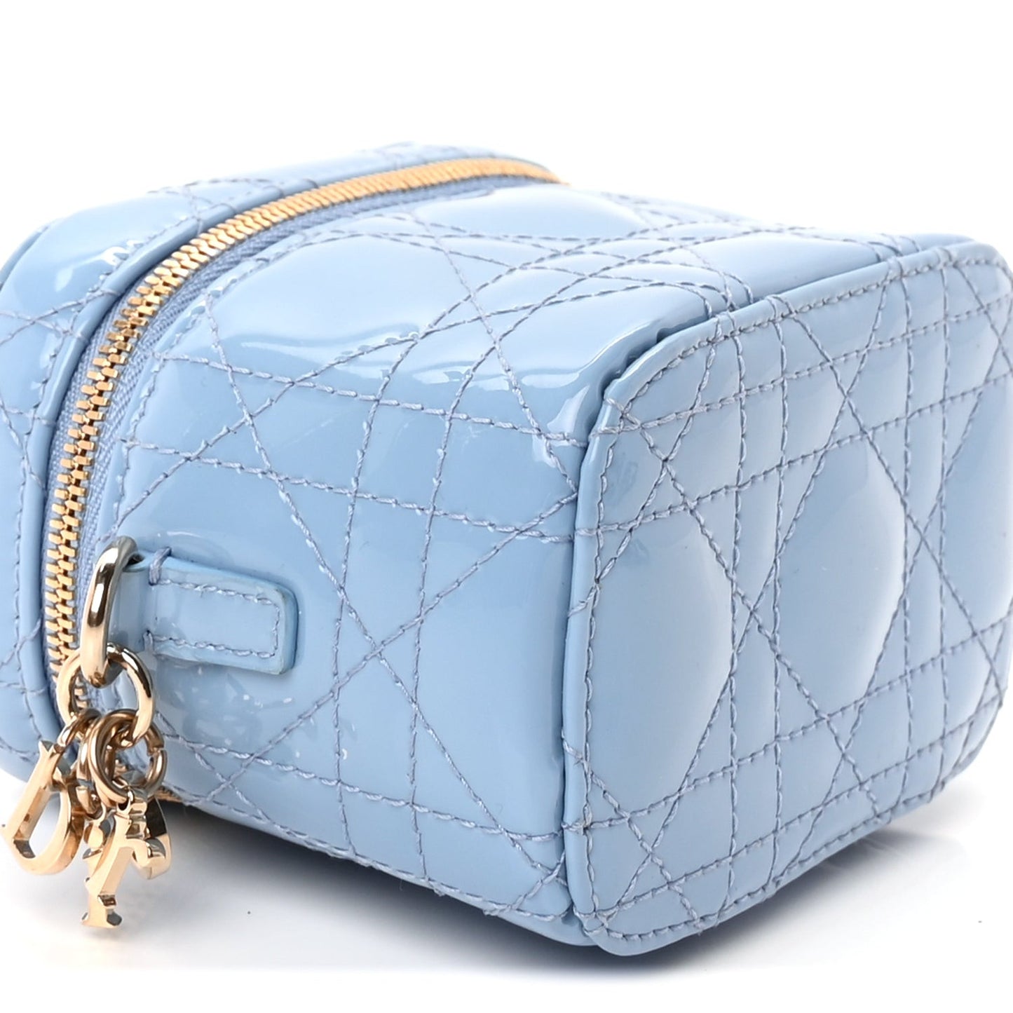Patent Cannage Micro Vanity Case  Cornflower