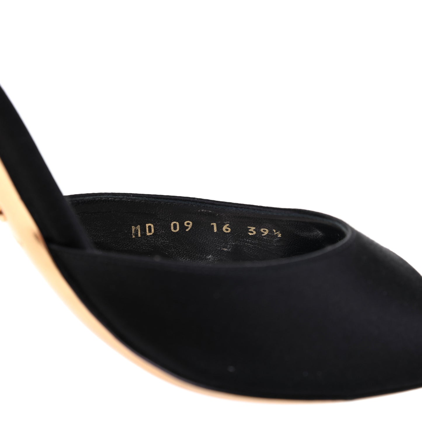 Satin Crystal Embellished Ankle Strap Sandals 39.5 Black