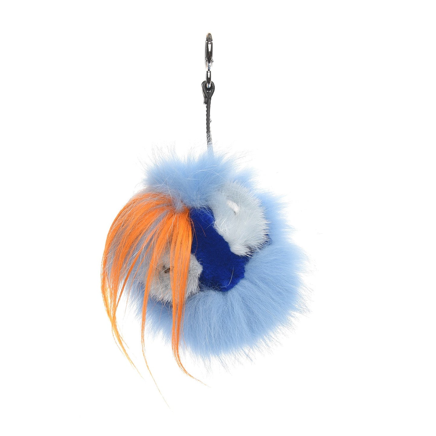 Fox Rabbit Goat Mink Fur Vitello Flamingo Dawny Monster Bag Bug Charm Azzurro Sky Orange Multicolor