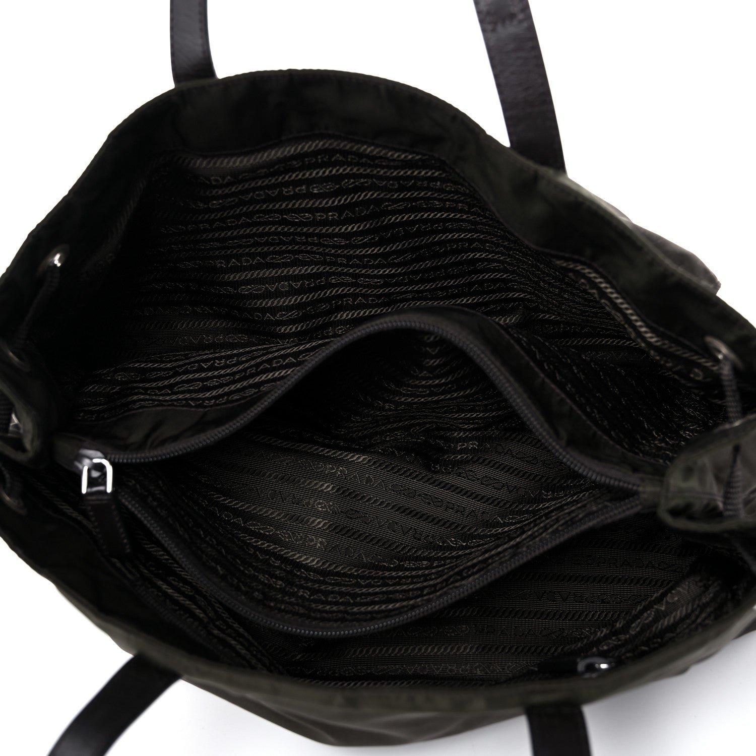 Prada Nylon Vela Shopping Tote Ebano 5 of 13