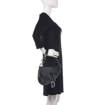 Christian Dior Calfskin Saddle Bag Black 2 of 8