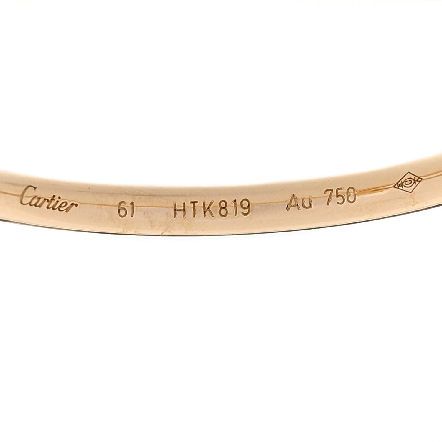 Cartier 18K Yellow Gold Small Juste Un Clou Ring 61 9.5 4 of 5