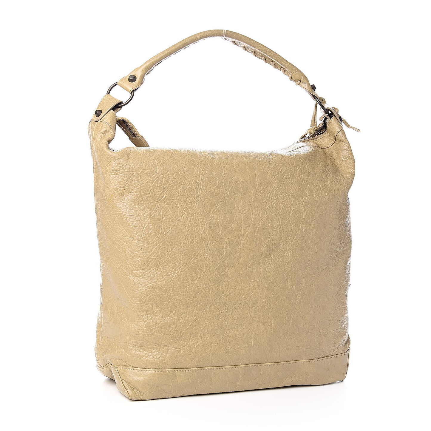 Agneau Classic Hardware Day Hobo Latte Beige