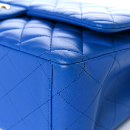 Chanel Lambskin Quilted Maxi Double Flap Blue 8 of 15