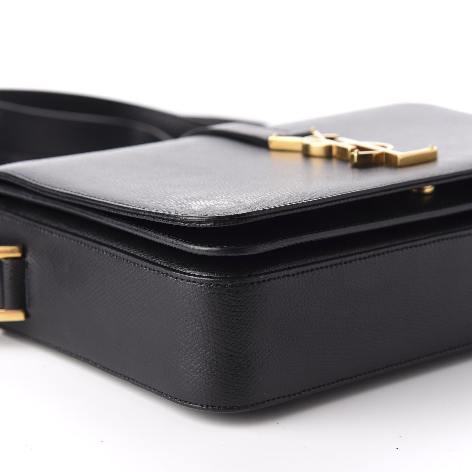 Saint Laurent Textured Calfskin Medium Classic Monogram Universite Bag Black 5 of 11