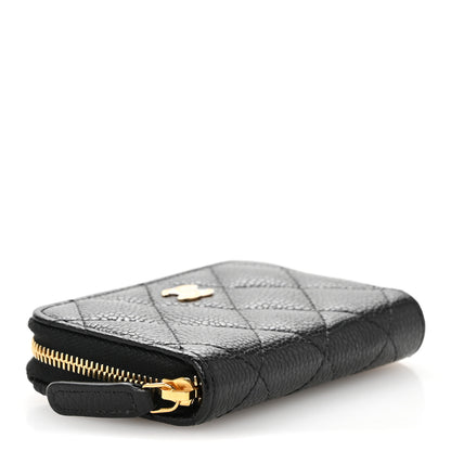 Chanel Caviar Quilted Zip Coin Purse Black 4 of 8