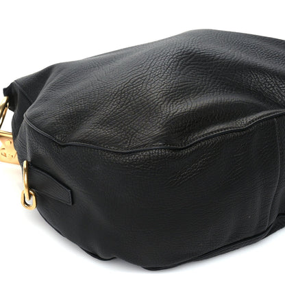 Burberry Grainy Calfskin Medium Knight Bag Black 7 of 8