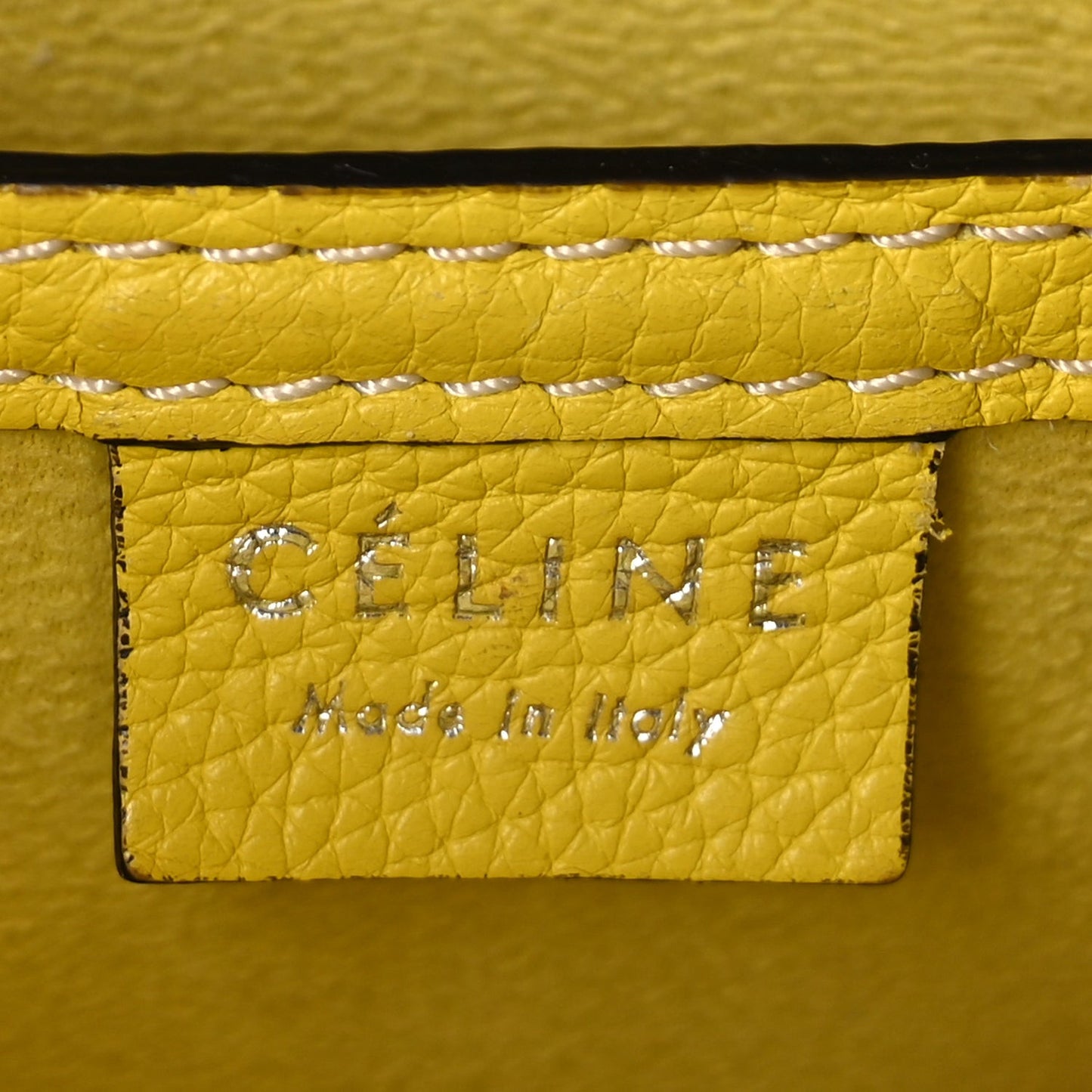 Drummed Calfskin Nano Luggage  Citron