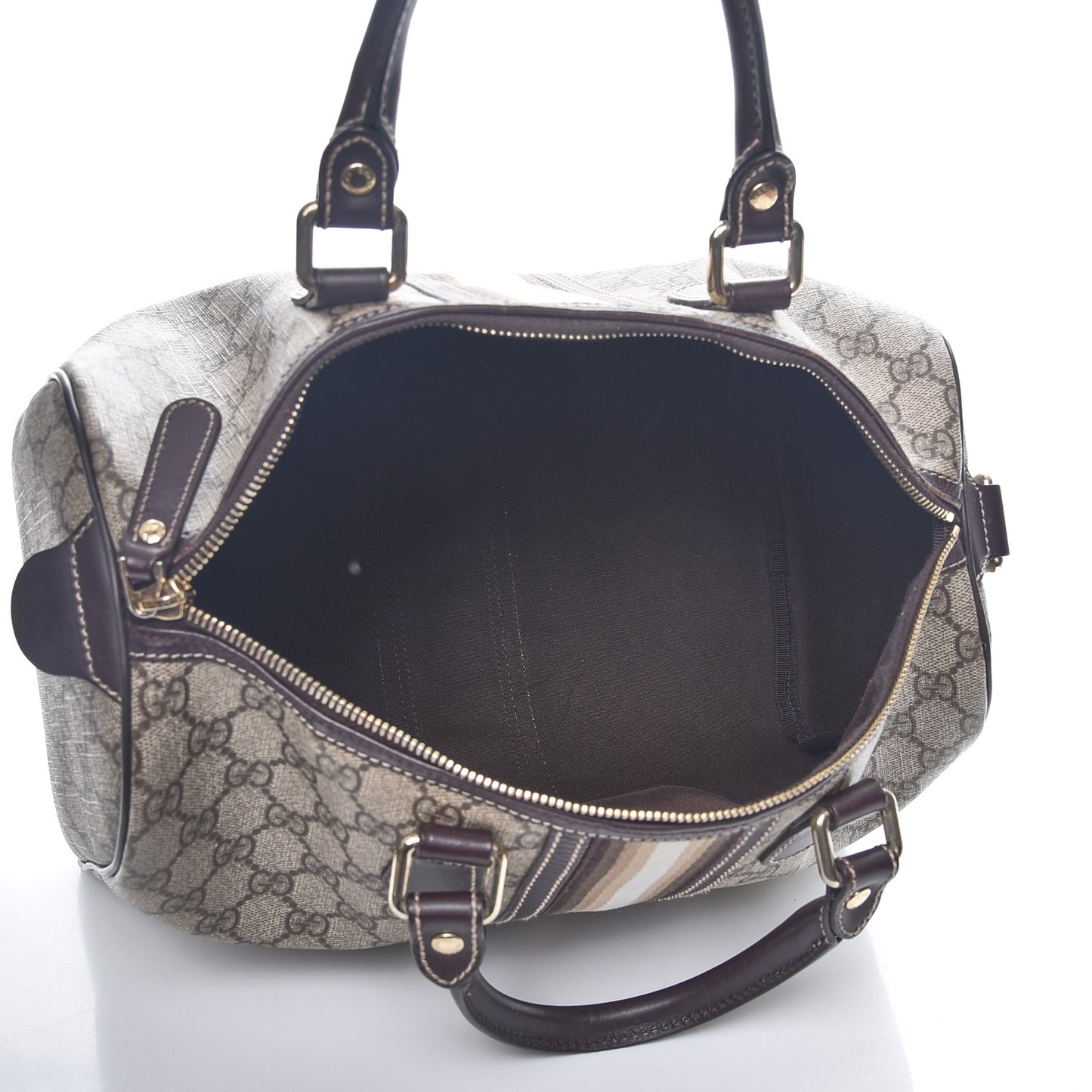 GG Plus Monogram Web Medium Joy Boston Dark Brown