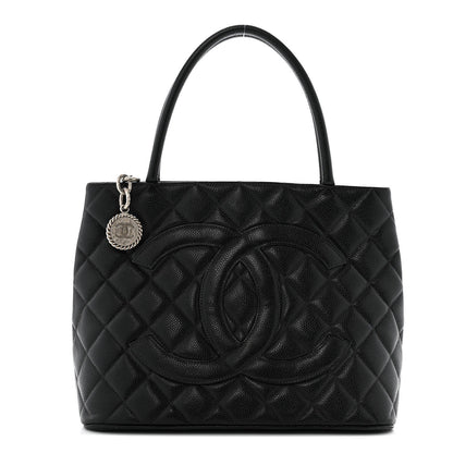 Chanel Caviar Quilted Medallion Tote Black 1 of 7