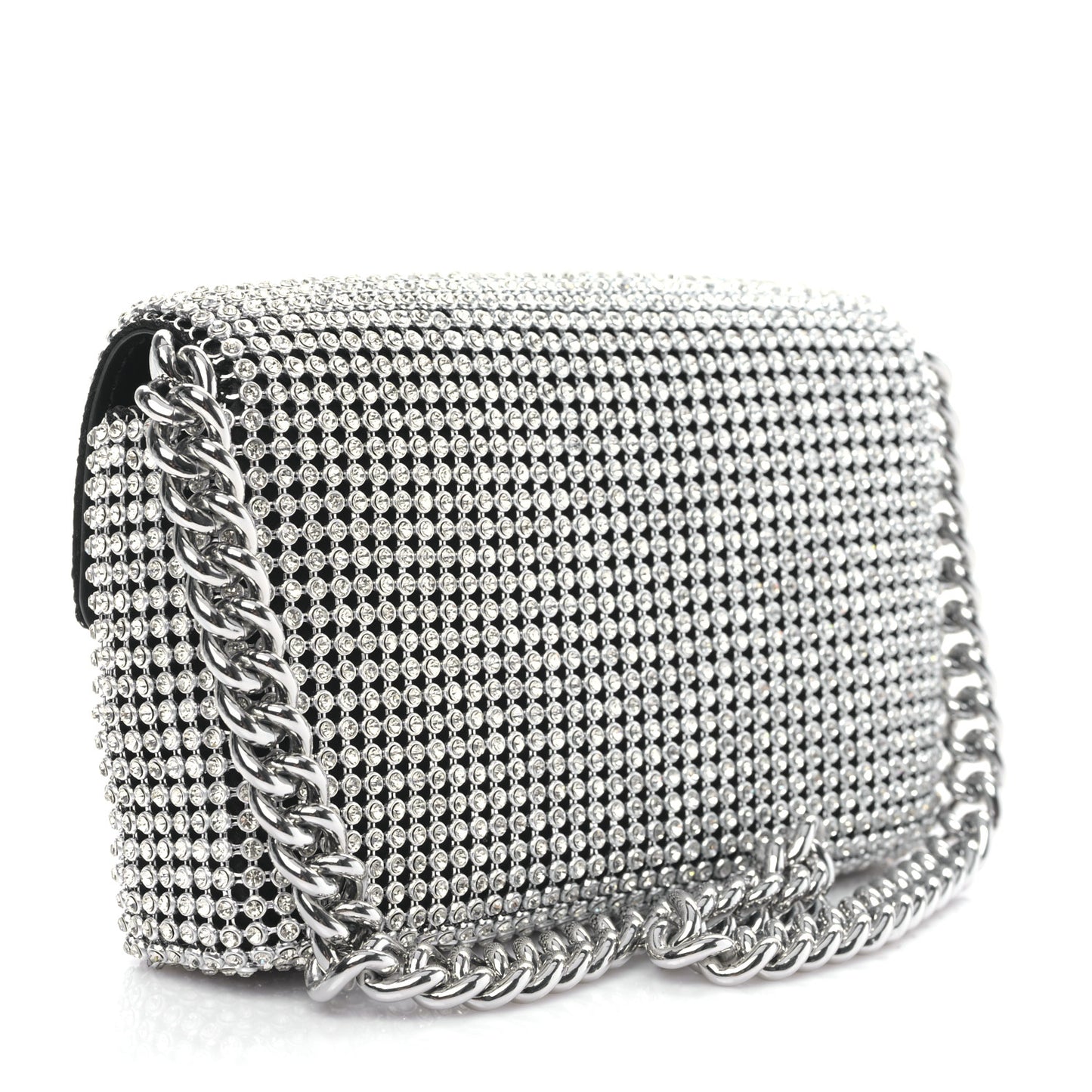 The Rhinestone J Marc Mini Shoulder Bag Silver
