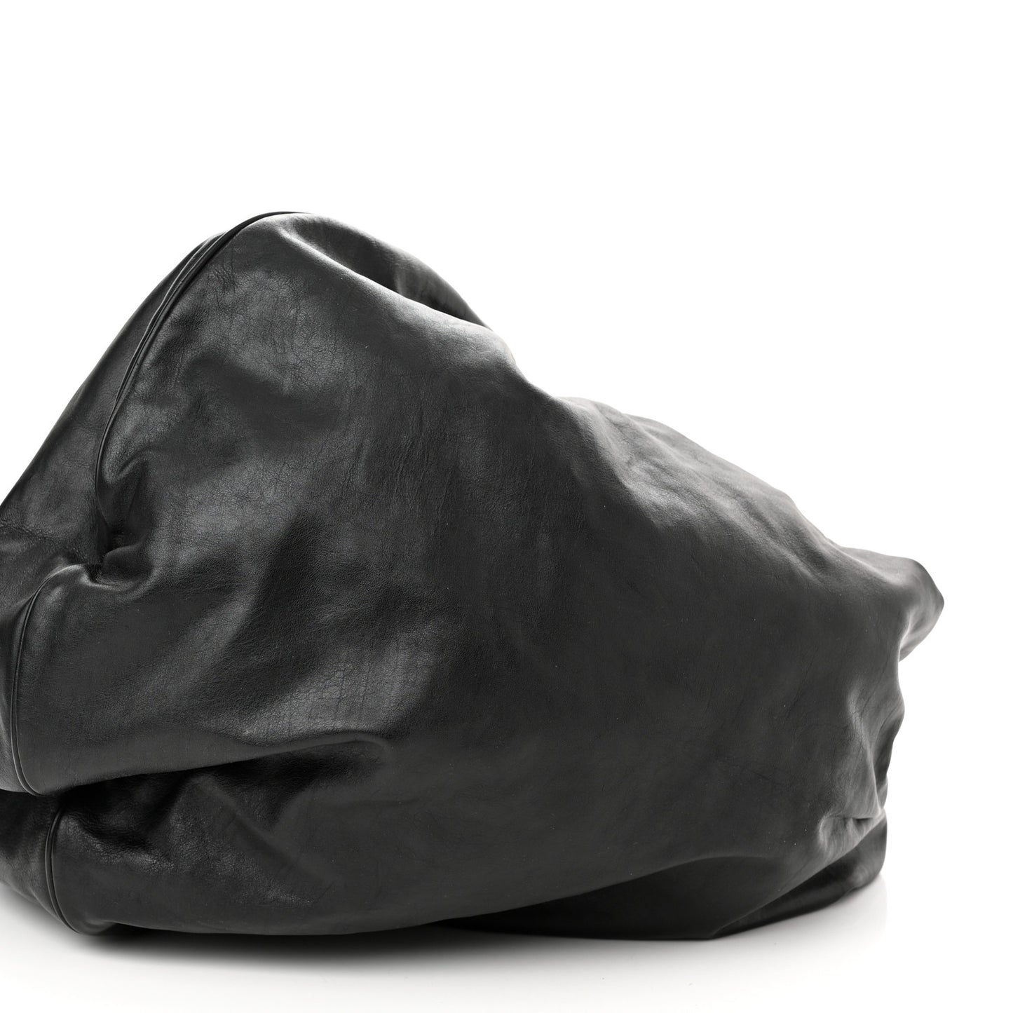 Lambskin Large Rock and Chain Hobo Black