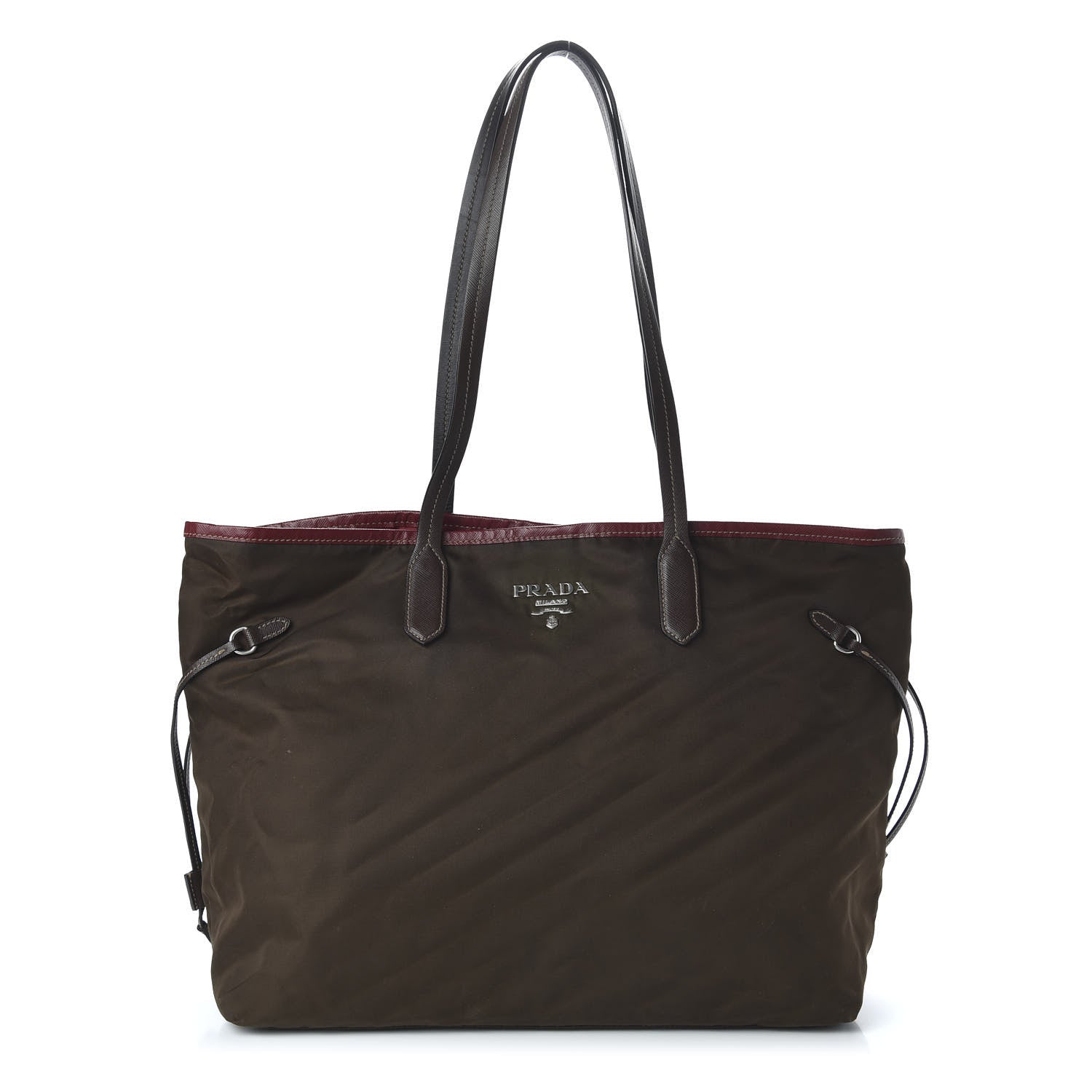 Prada Tessuto Nylon Tote Brown 1 of 9
