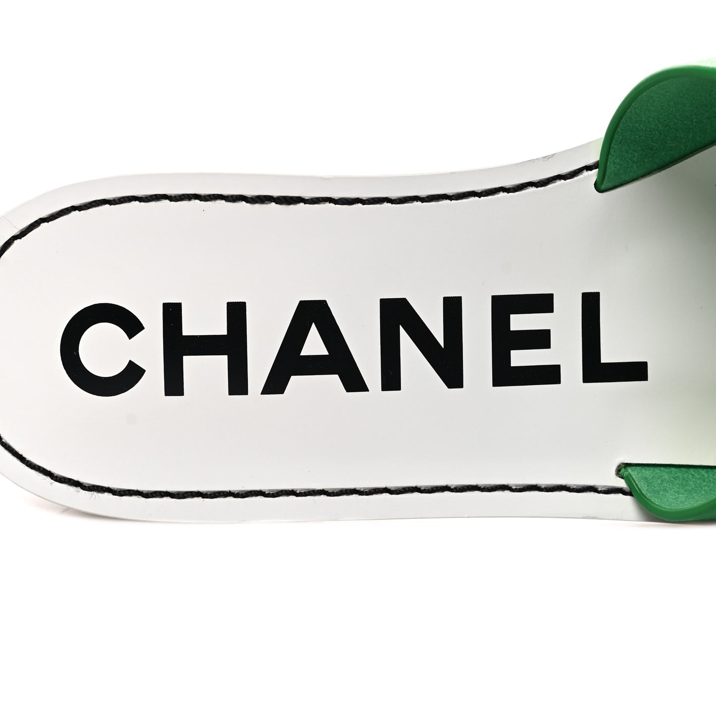 Calfskin CC Mules 39 Green White