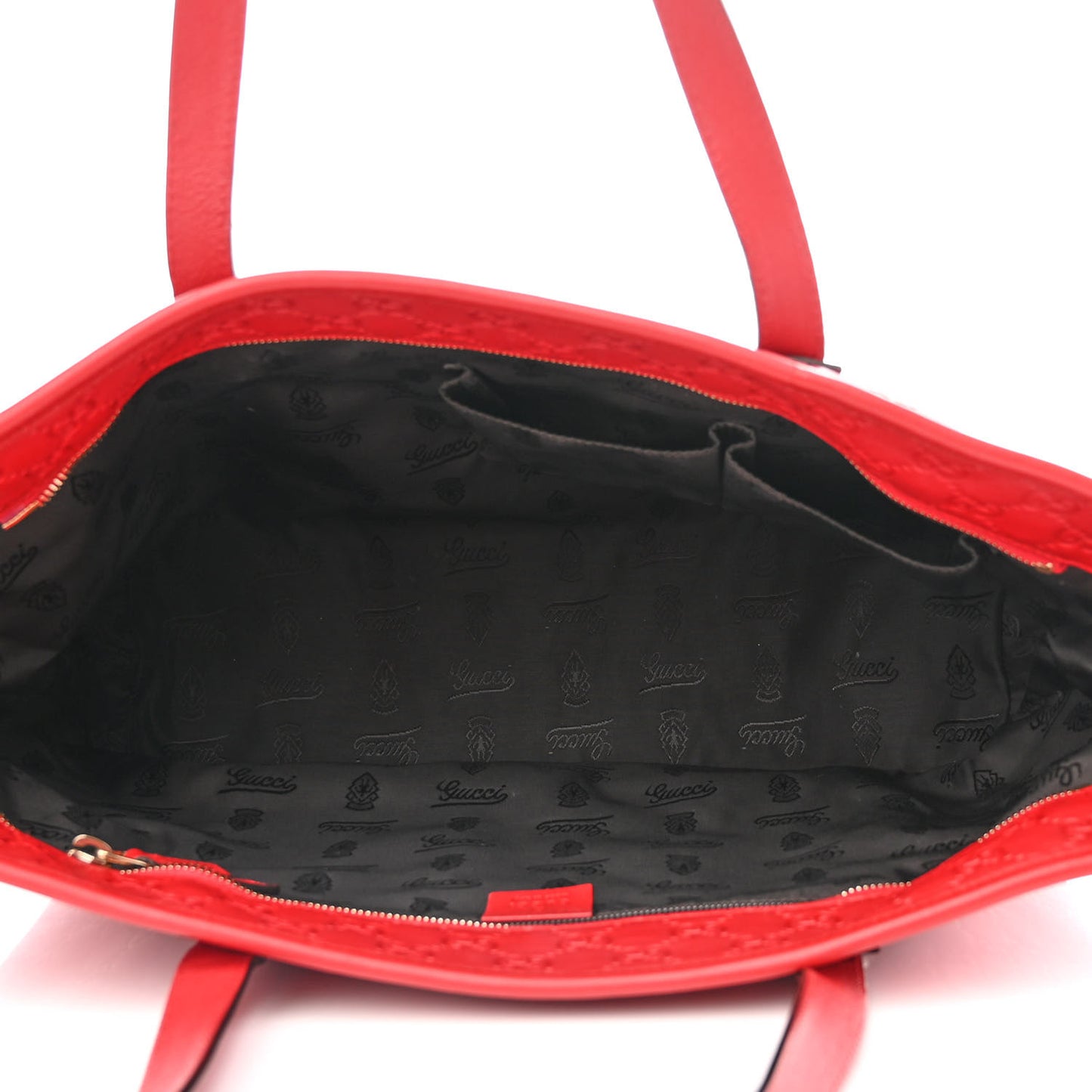 Guccissima Medium Zippered Shopping Tote Red