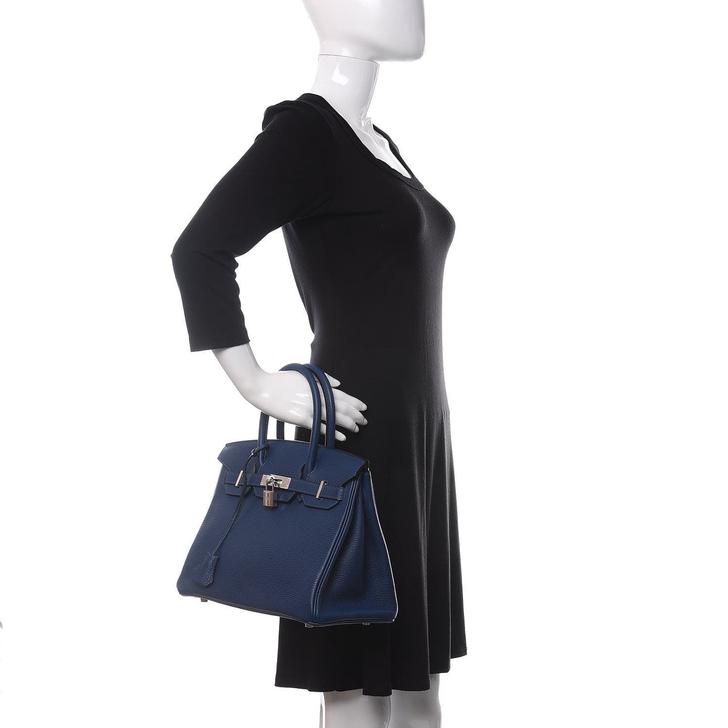 Taurillon Clemence Birkin 30 Deep Blue