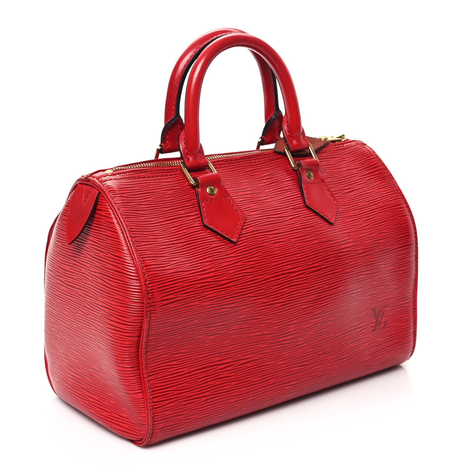 Louis Vuitton Epi Speedy 25 Castillan Red 3 of 10