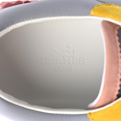 Hermes Technical Canvas Suede Goatskin Bouncing Sneakers 38 7 of 7