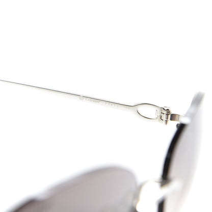 Cartier Frameless Rectangular Acetate Sunglasses Grey 6 of 7