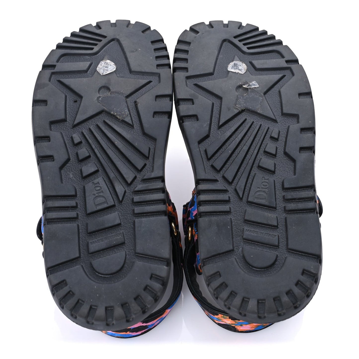 Technical Fabric Mizza Print Dioract Sandals 38  Multicolor