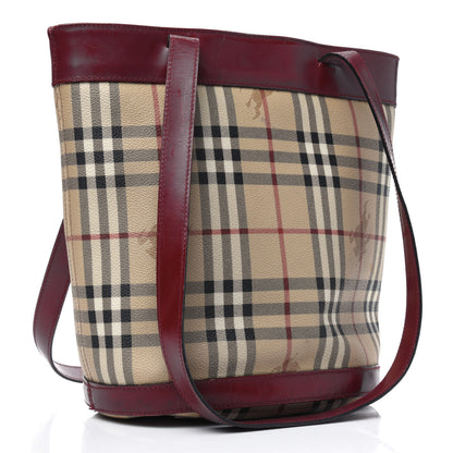 Burberry Haymarket Check Shoulder Bag Red 4 of 36