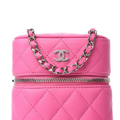 Chanel Lambskin Quilted Phone Holder With Chain Pink 10 of 10