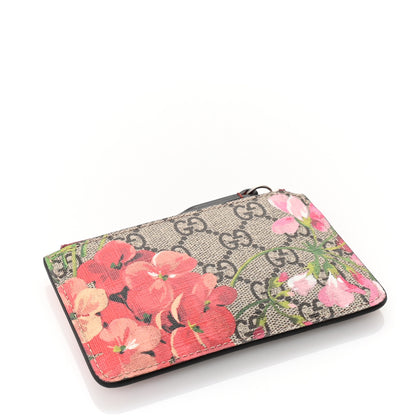 Gucci GG Supreme Monogram Blooms Key Ring Coin Case Beige Multicolor Dry Rose 4 of 7