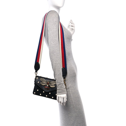 Gucci Nappa Pearl Studded Mini Queen Margaret Broadway Shoulder Bag Black 2 of 10