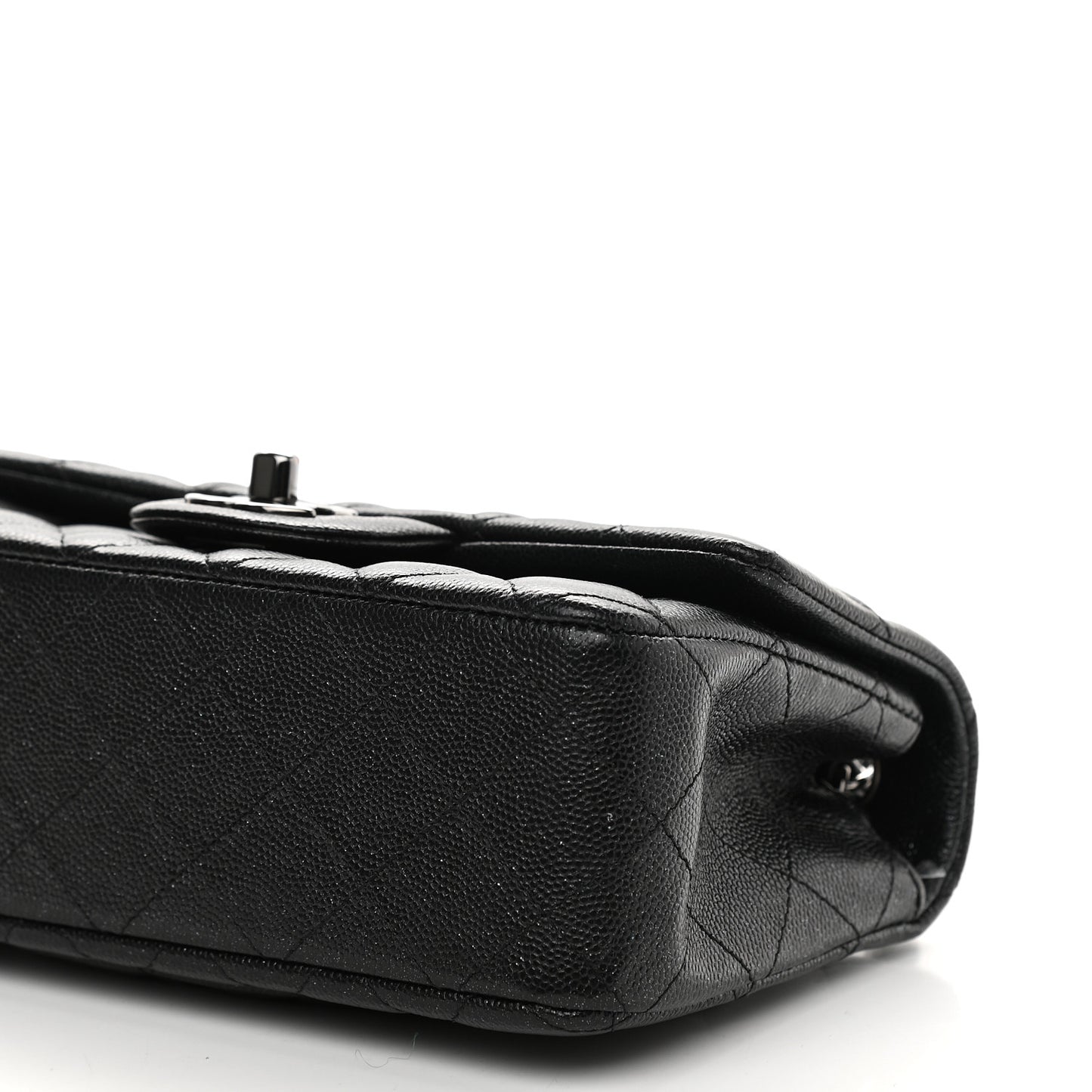 Caviar Quilted Mini Rectangular Flap Black