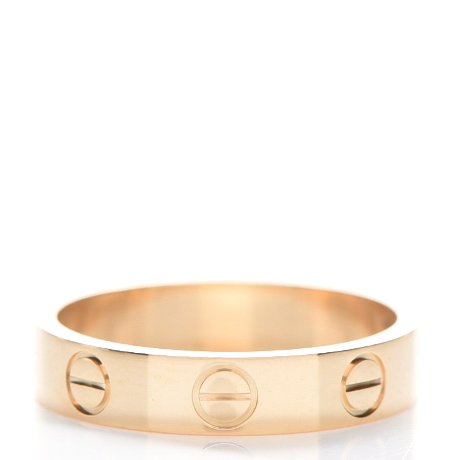 Cartier 18K Yellow Gold 4mm LOVE Wedding Band Ring 48 4.5 1 of 4