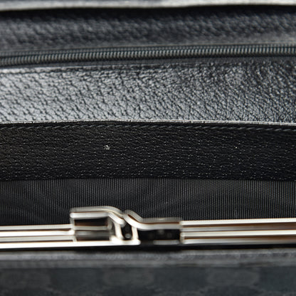 Gucci Monogram Metal Bar Continental Flap Wallet Black 11 of 18