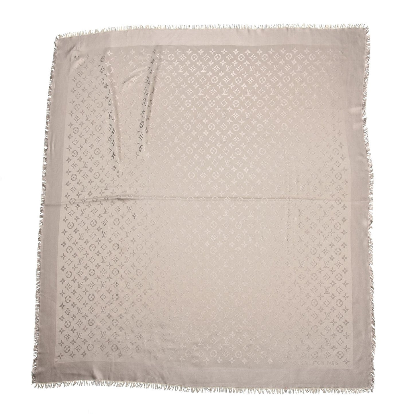 Silk Wool Monogram Shawl Verone