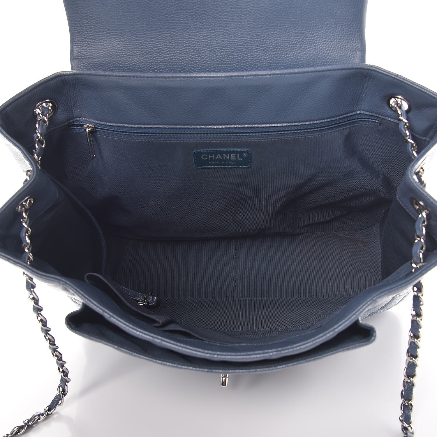 Chanel Caviar Quilted Flap Tote Blue 5 of 9