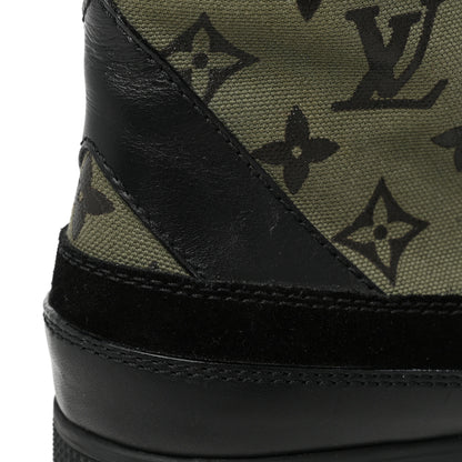 Louis Vuitton Suede Monogram Laureate Platform Desert Boots 36.5 Kaki Black 11 of 12