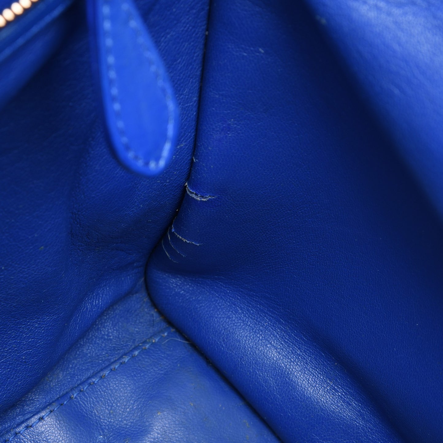 Smooth Calfskin Mini Luggage Electric Blue