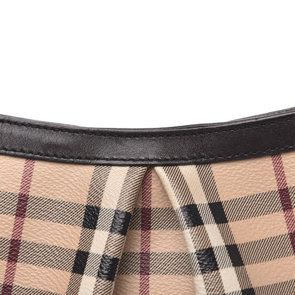 Burberry Haymarket Check Hartham Shoulder Bag Chocolate 11 of 13