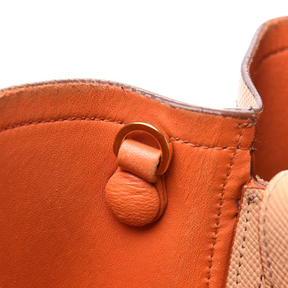 Prada Saffiano Cuir Medium Double Bag Noisette Papaya 27 of 47
