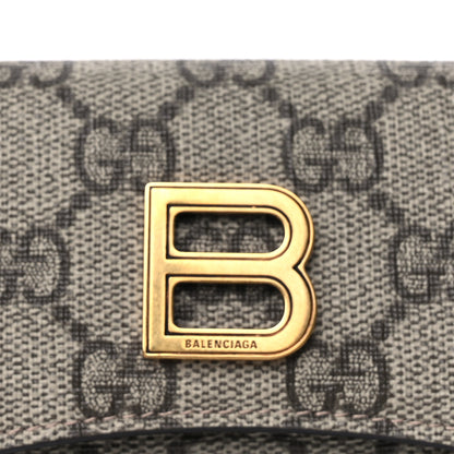 Gucci X BALENCIAGA GG Supreme Monogram Card Case Wallet Beige Ebony 8 of 8