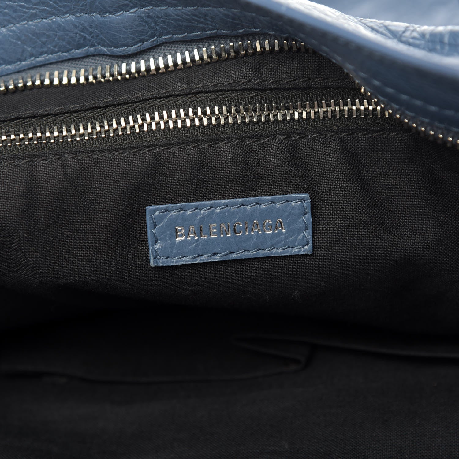 Balenciaga Agneau Classic Silver Hardware City Bleu Persan 7 of 9