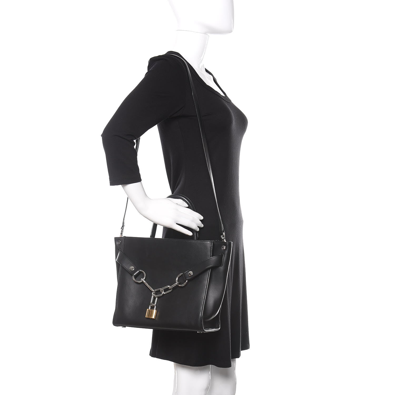 Alexander Wang Smooth Calfskin Attica Chain Satchel Black 2 of 9