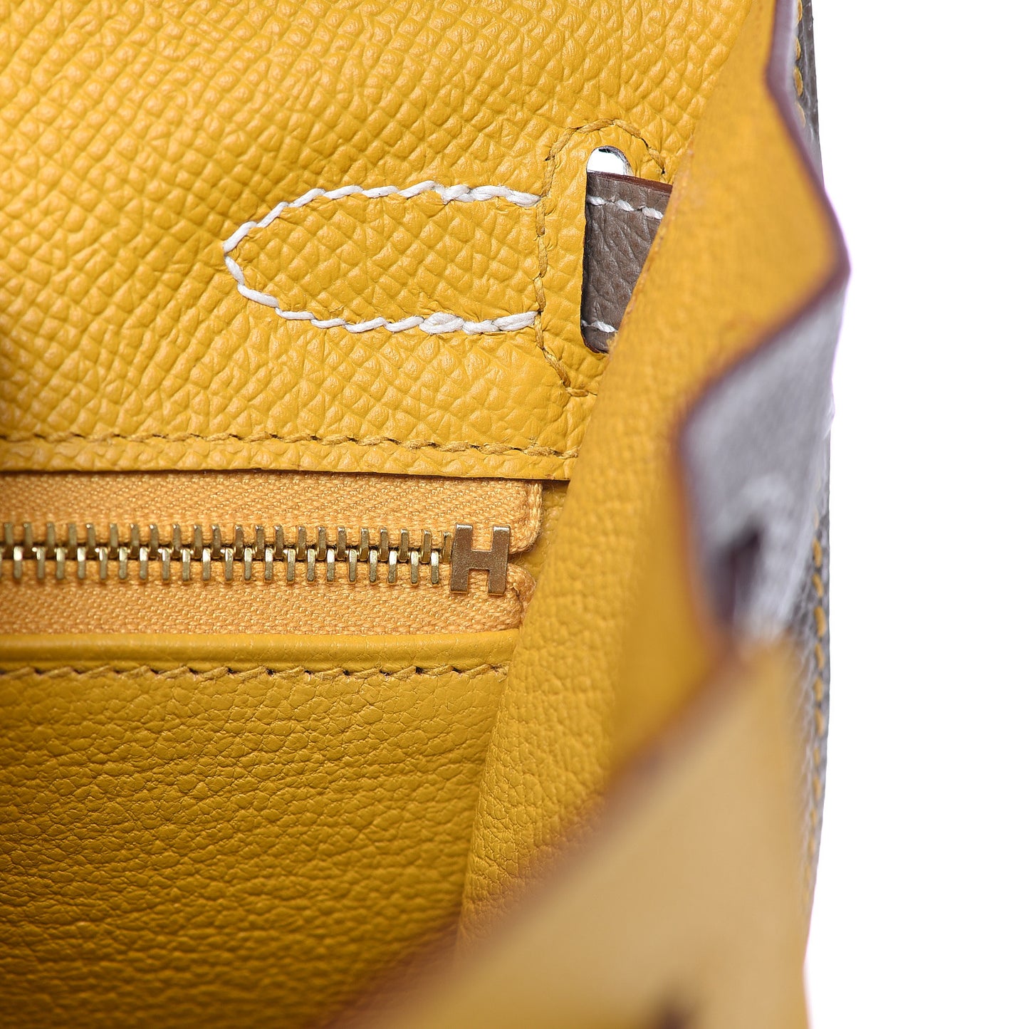 Epsom Horseshoe Kelly Sellier 25 Jaune Ambre Etoupe