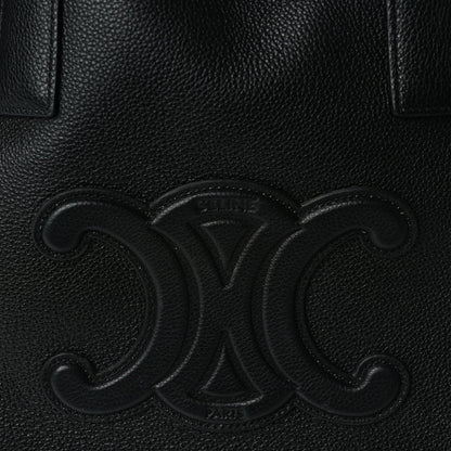 Celine Smooth Calfskin Cuir Triomphe Cabas Drawstring Black 6 of 8