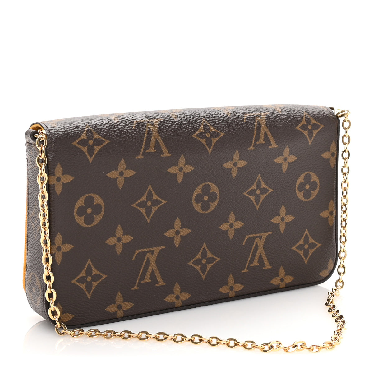 Monogram 2022 Christmas Animation New York Soho Pochette Felicie Chain Wallet Yellow