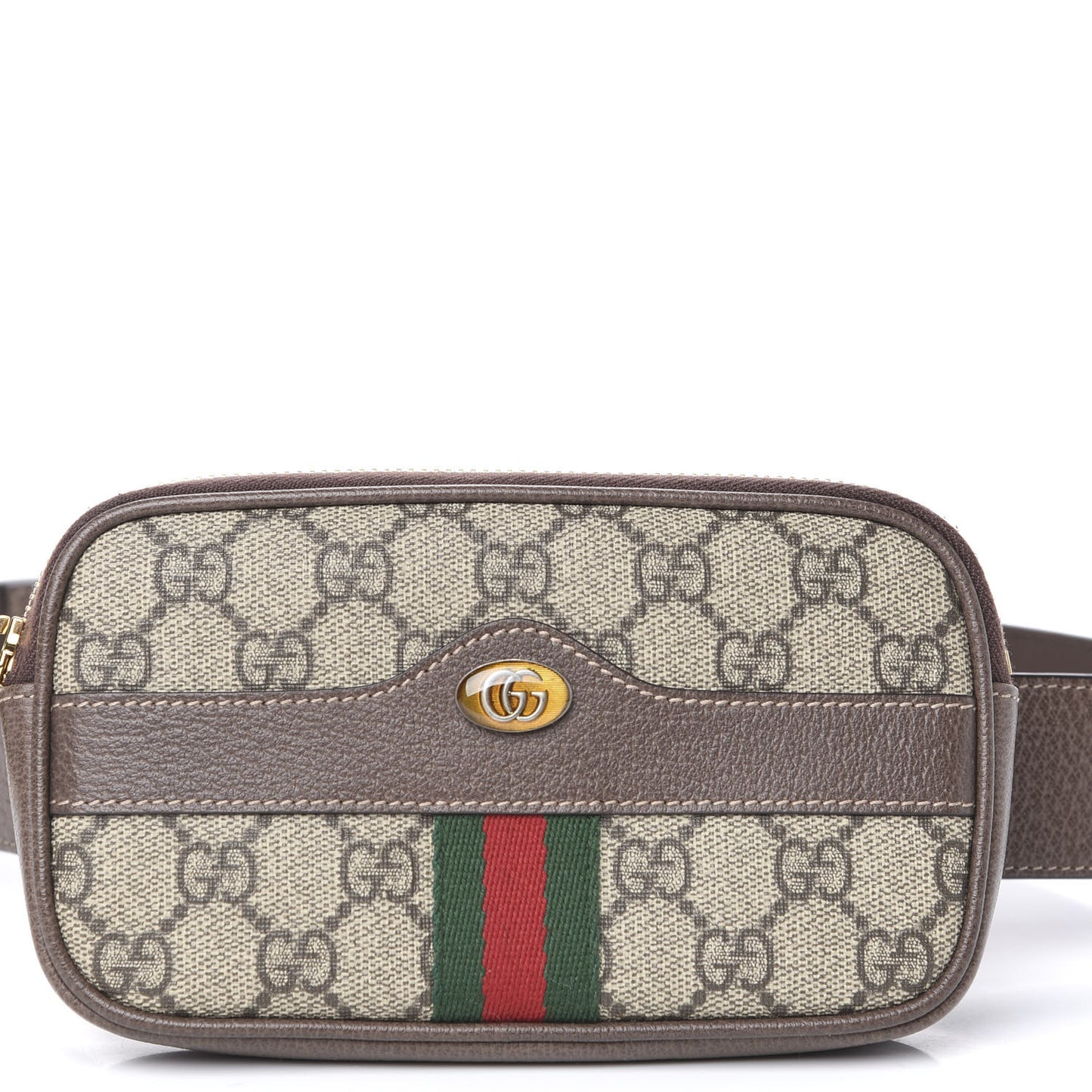 GG Supreme Monogram Ophidia Belted iPhone Case 75 30 Dark Brown