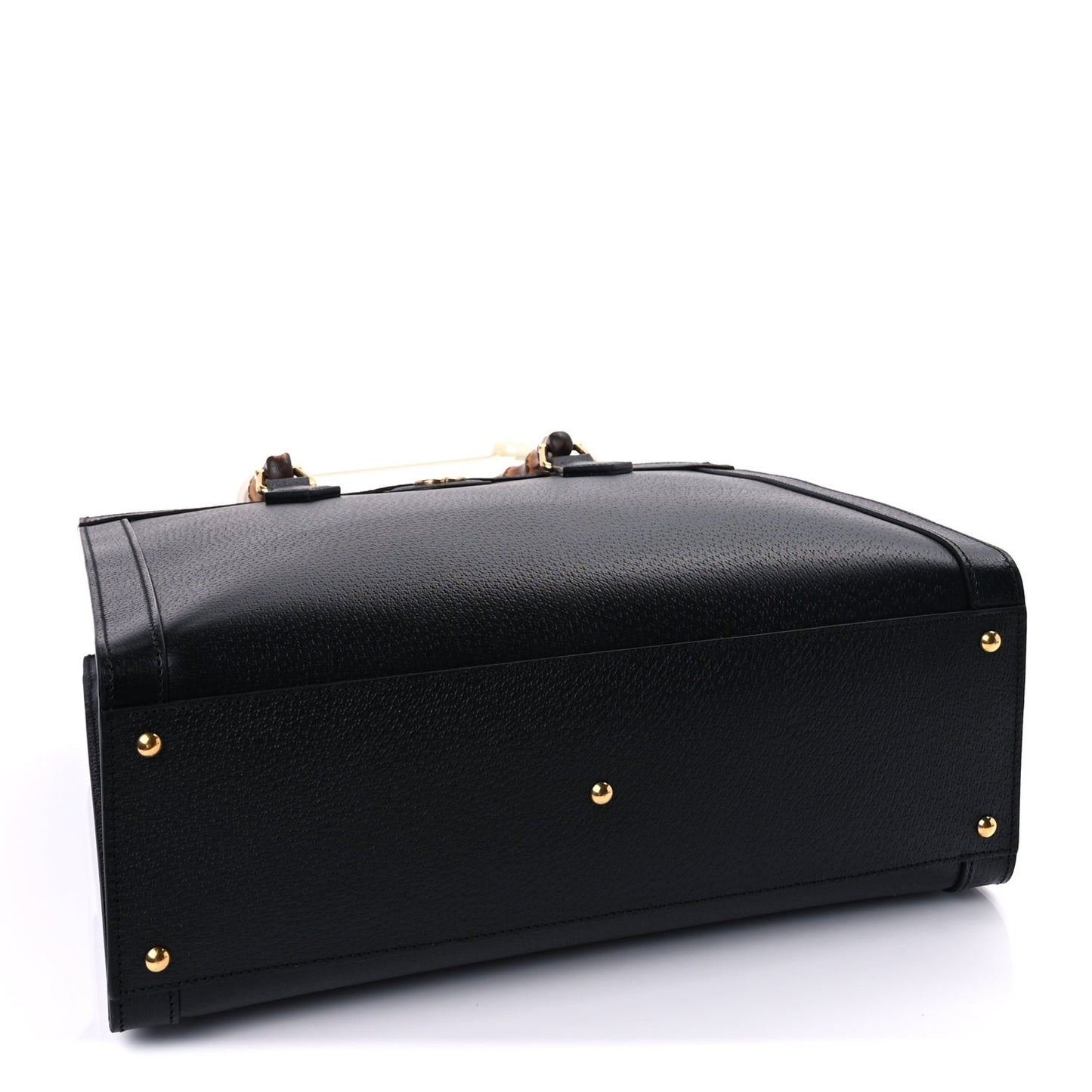 Textured Dollar Calfskin Large Diana Tote Bag Black
