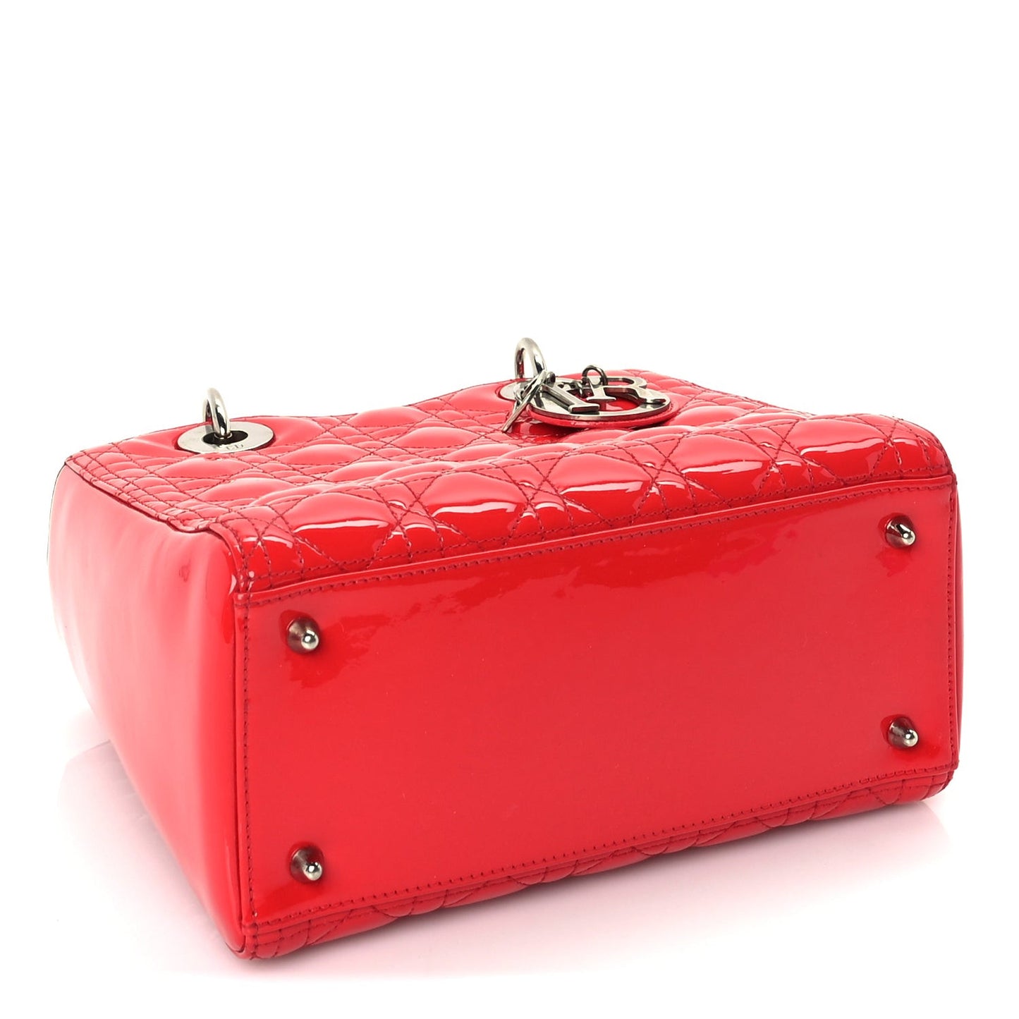 Patent Cannage Medium Lady Dior  Red