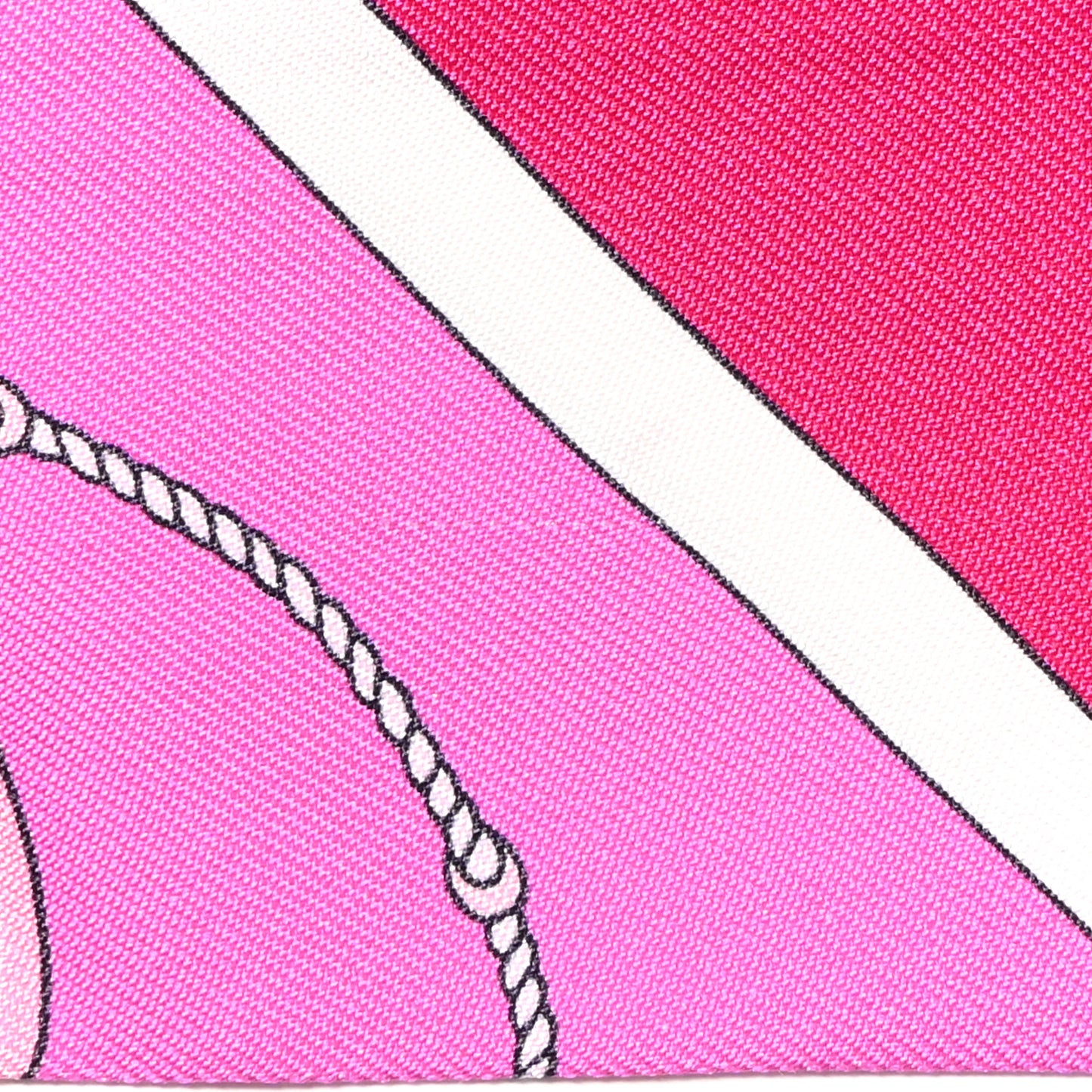 Silk Clic Clac Modern Cannage Twilly Fuchsia Rouge Rose