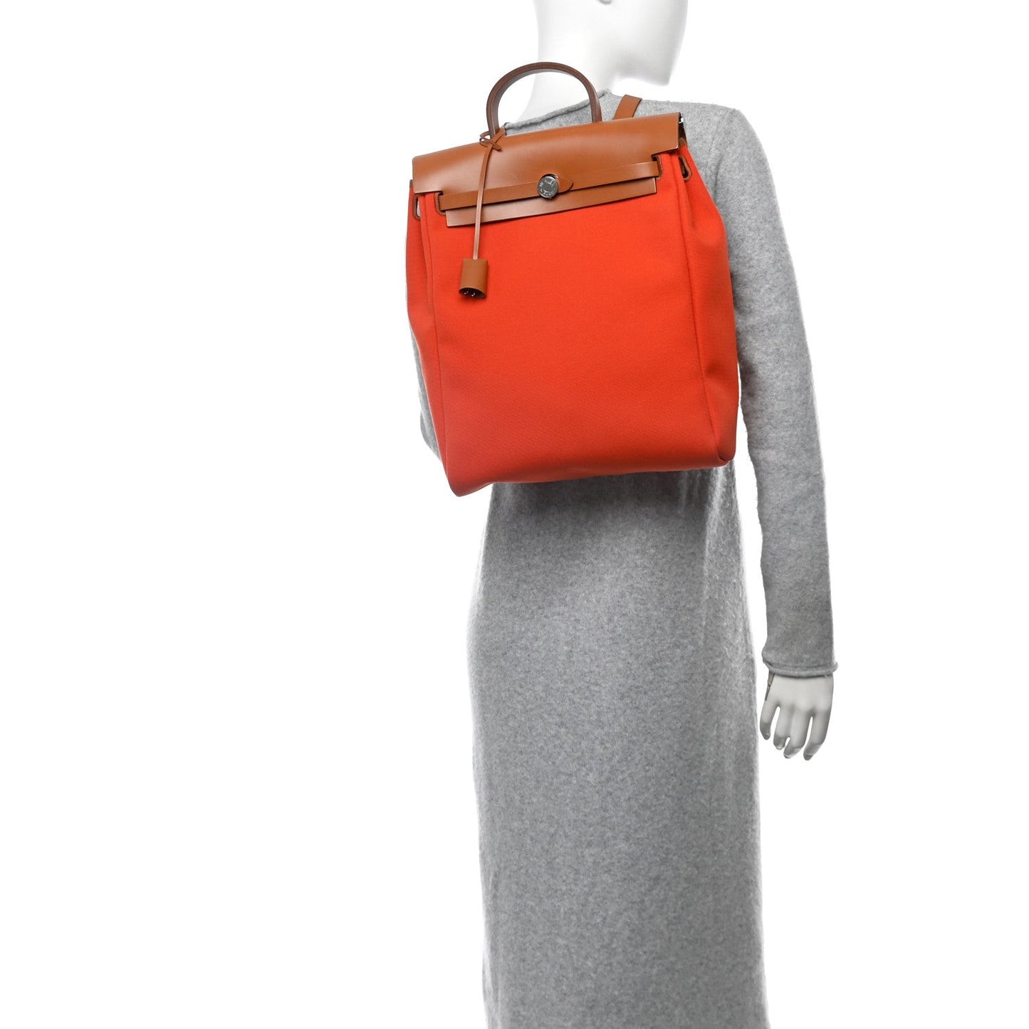Military Toile Vache Hunter Herbag a Dos Zip Retourne Backpack Orange Mecano Fauve