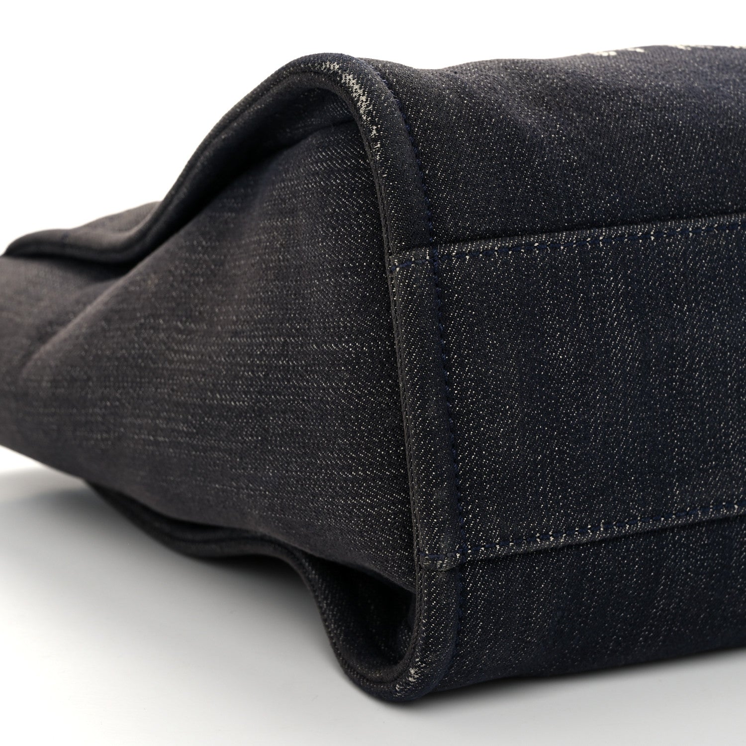 Chanel Denim Small Deauville Tote Dark Blue 9 of 13