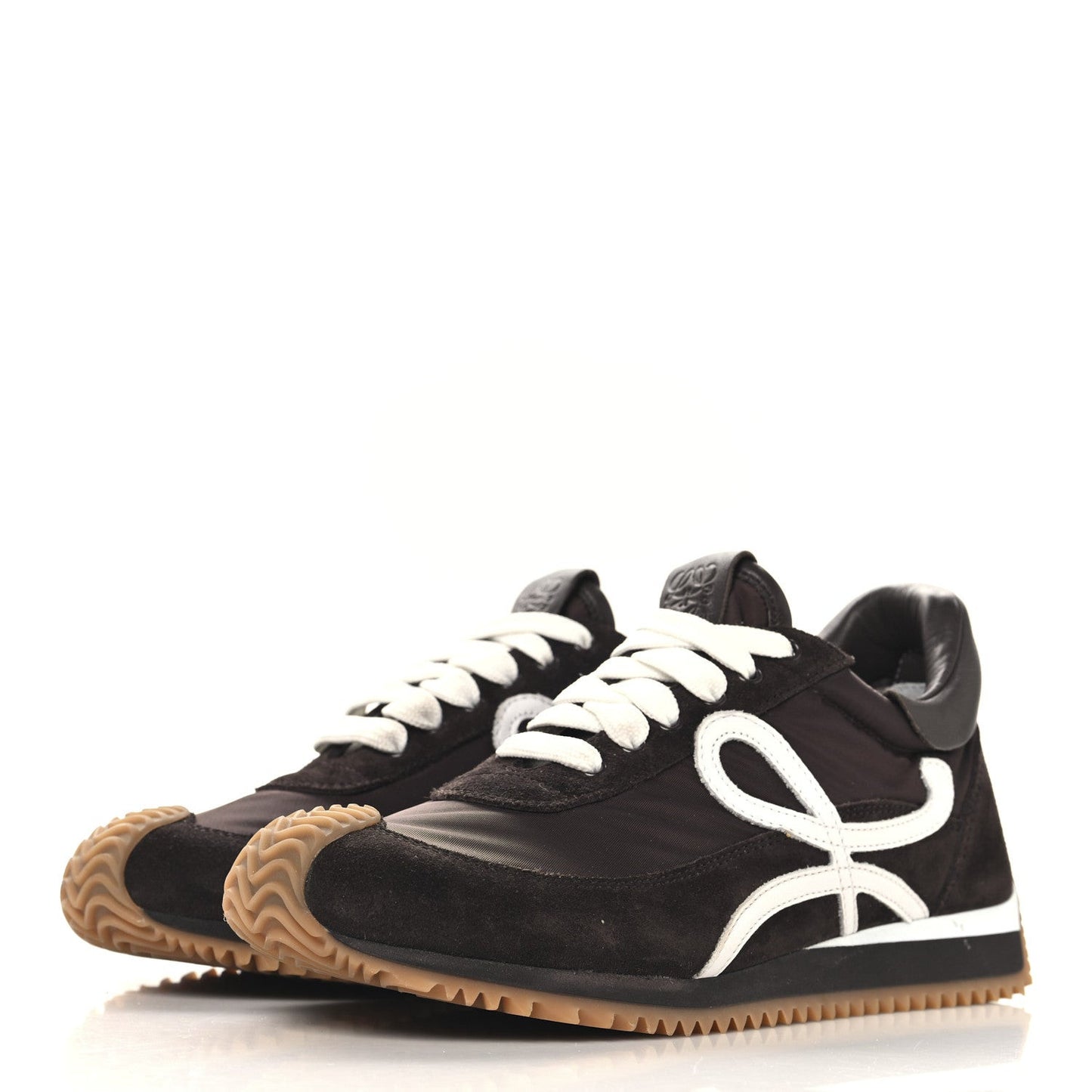 Nylon Suede Flow Runners Sneakers 37 Shitake